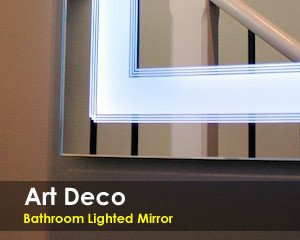 Art Deco Bathroom Lighted Mirror