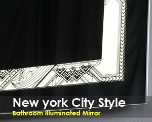 NYC Bathroom Lighted Mirror