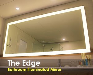 Metal Edge Bathroom Lighted Mirror