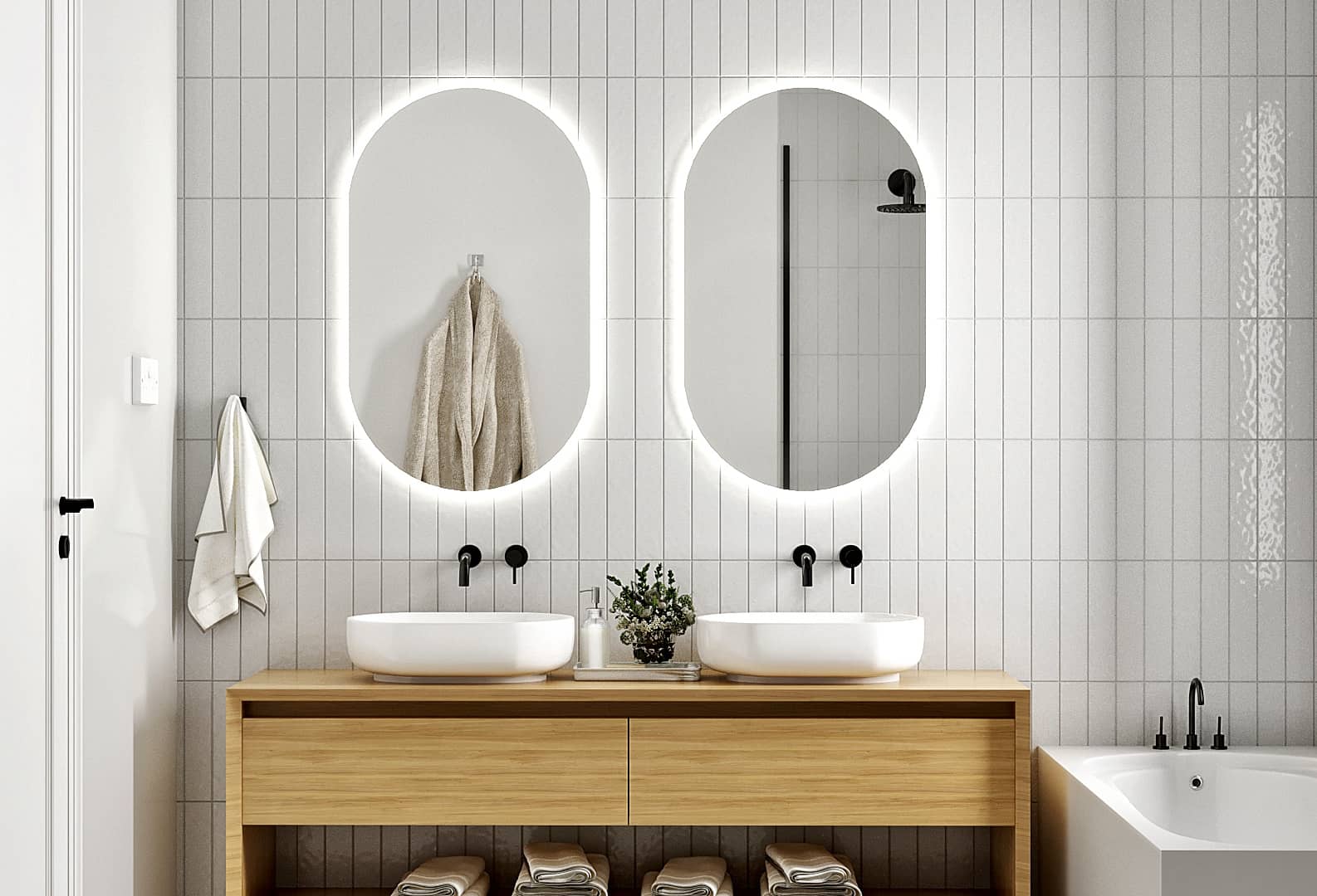 Halo Bathroom Mirrors Rispa